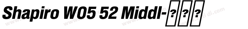 Shapiro W05 52 Middl字体转换 Shapiro W05 52 Middl字体转换